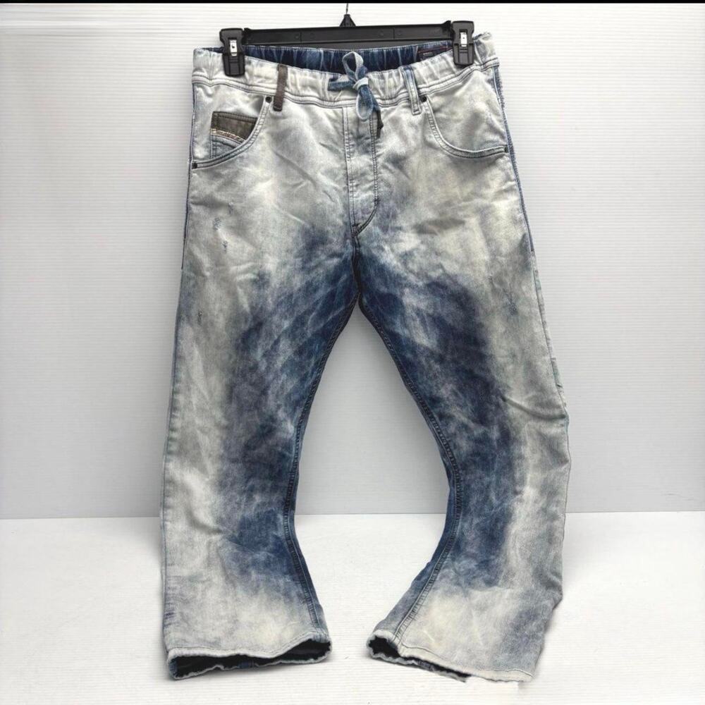 Diesel Krooley Acid-wash Denim Drawstring Waistband Jeans 32